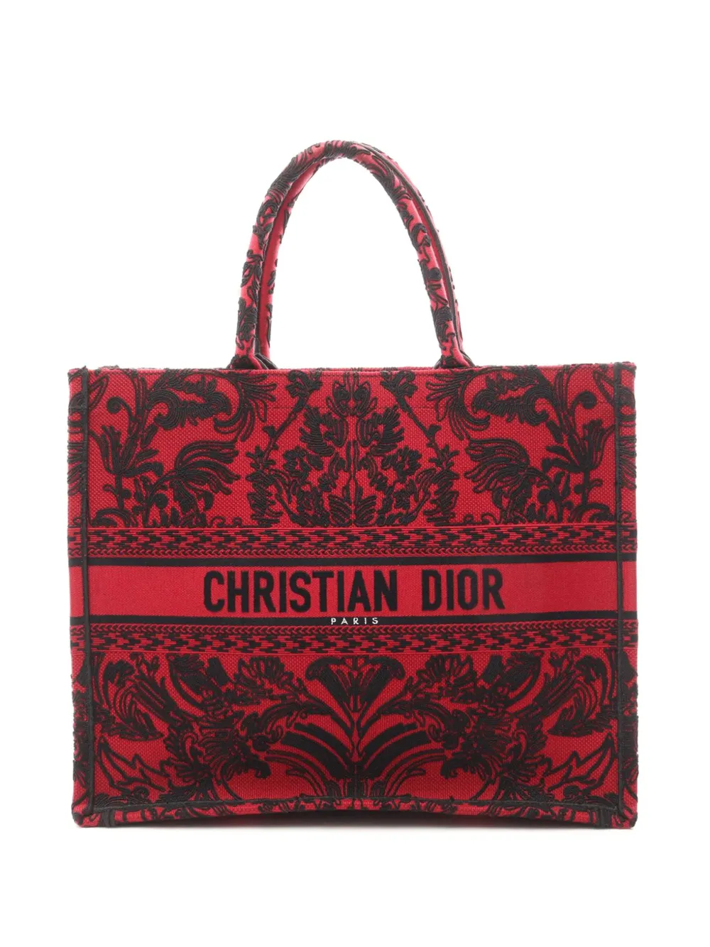 Christian Dior Pre-Owned 2021-2022 Large Canvas Embroidered Book tote Christian Dior Pre-Owned 2021-2022 Large Canvas Embroidered Book tote