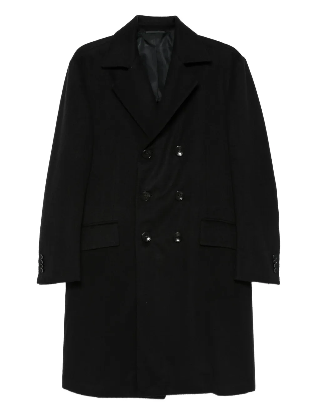 Kiton Jas met dubbele rij knopen Zwart