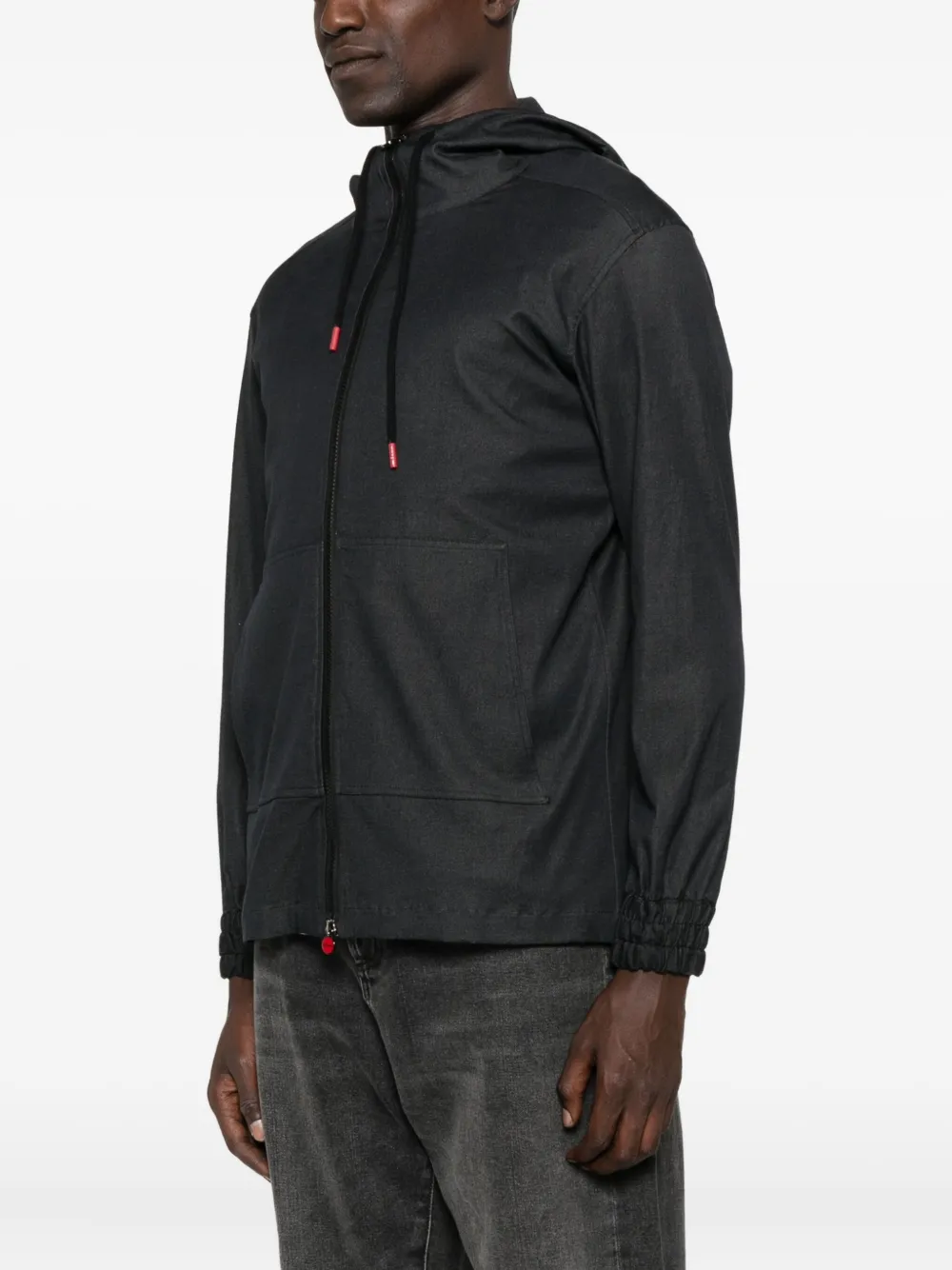 Kiton Jack met capuchon Zwart
