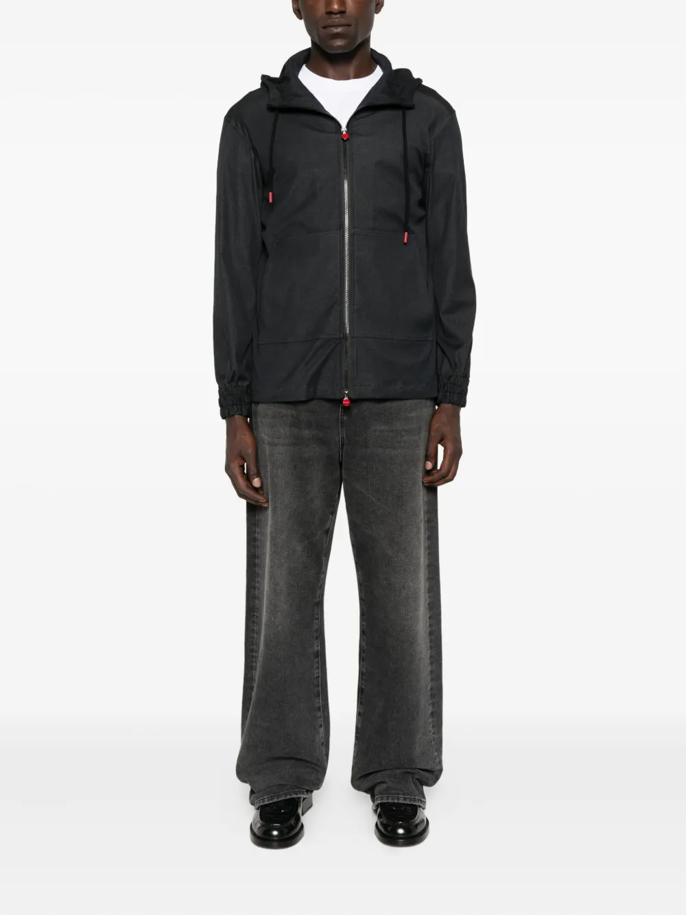 Kiton Jack met capuchon Zwart