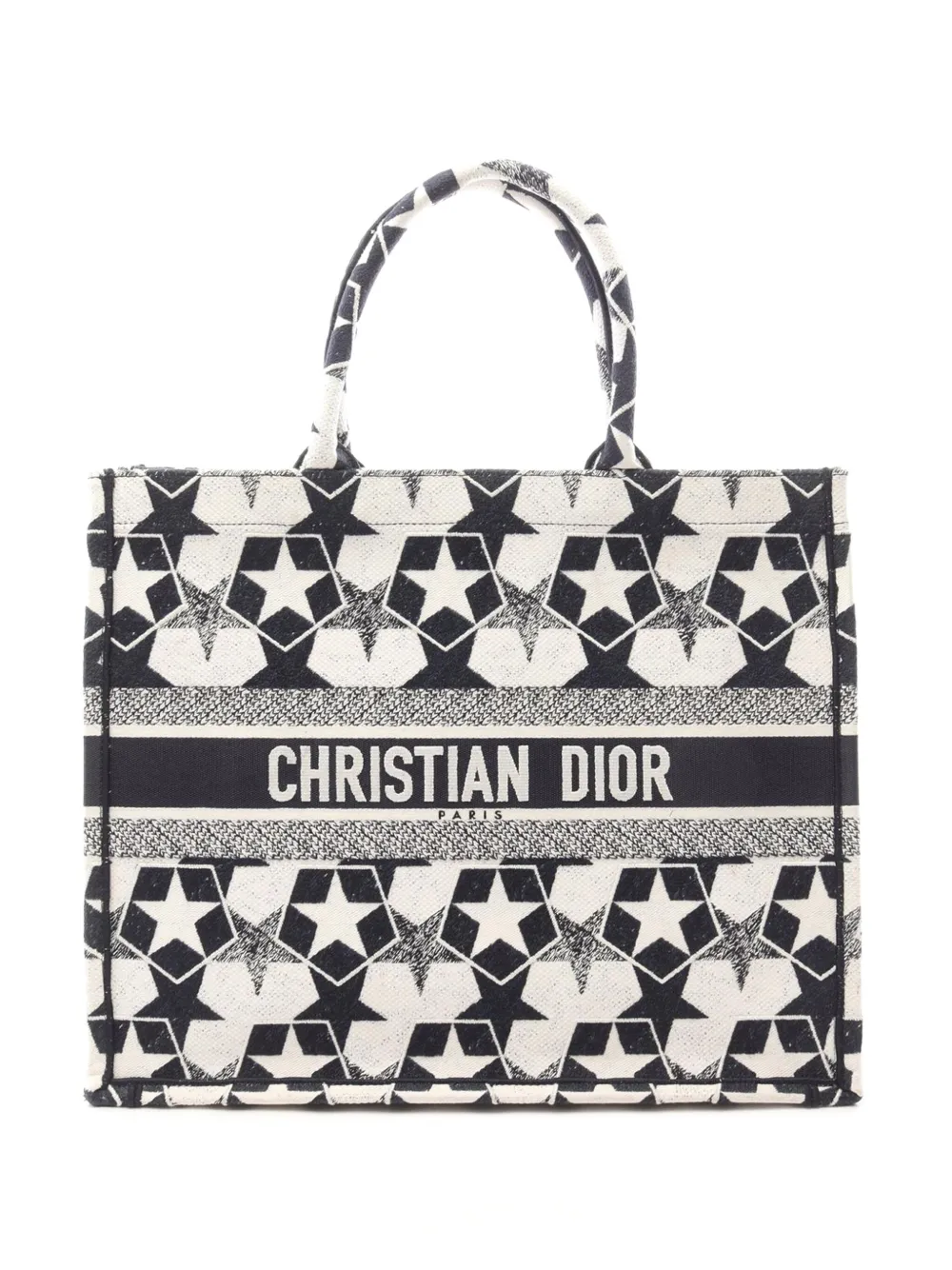 Christian Dior Pre-Owned 2020-2021 Large Canvas Embroidered Lucky Star Christian Dior Pre-Owned 2020-2021 Large Canvas Embroidered Lucky Star