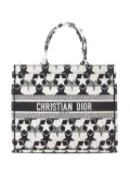 Christian Dior Pre-Owned 2020-2021 Large Canvas Embroidered Lucky Star Book tote bag - White