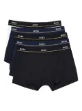 BOSS stretch-cotton logo-waistband trunks (pack of five) - Black