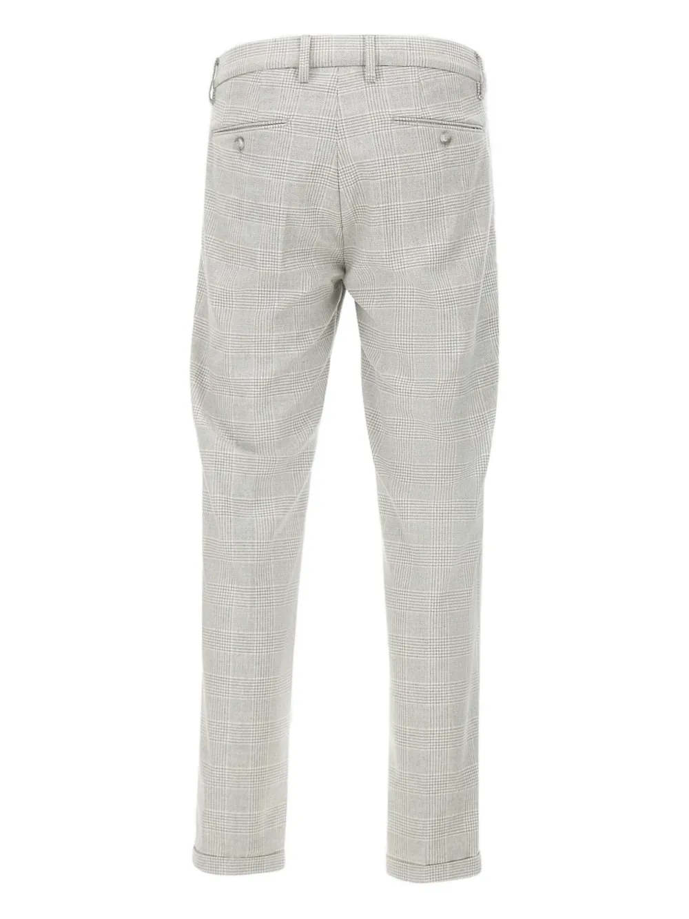 Re-hash Check-pattern Pleat-detailed Trousers In Gray