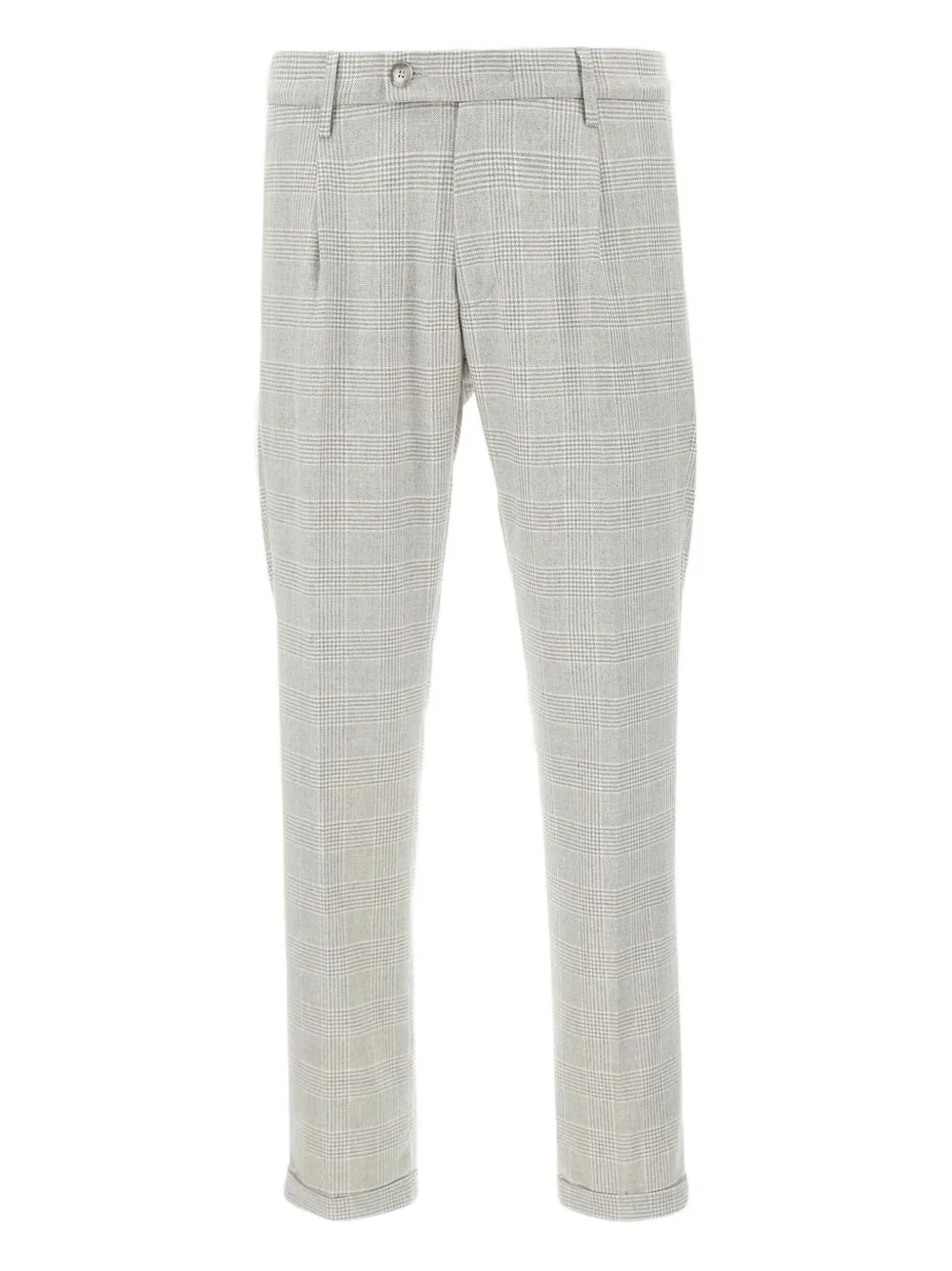Re-Hash check-pattern pleat-detailed trousers | Grey | Image 1