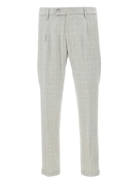 Re-Hash check-pattern pleat-detailed trousers