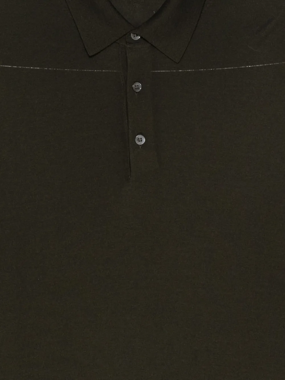 Maurizio Baldassari Long-sleeve Virgin-wool Polo Shirt In Green