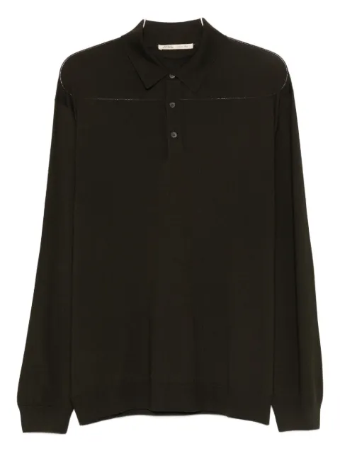 Maurizio Baldassari long-sleeve virgin-wool polo shirt