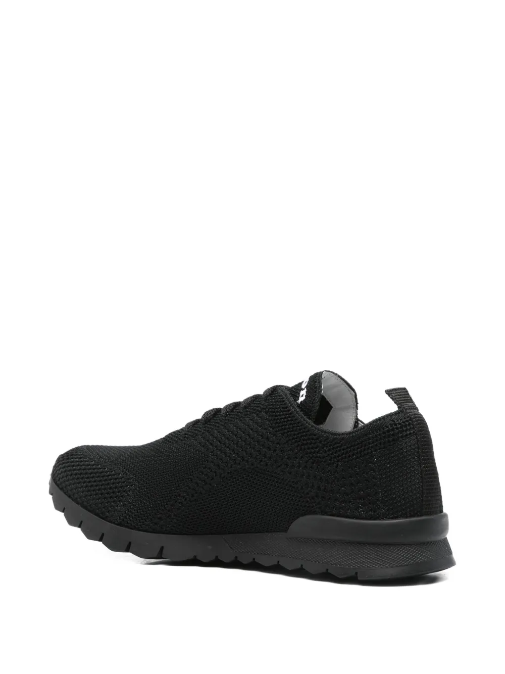 Kiton knitted lace-up sneakers Black