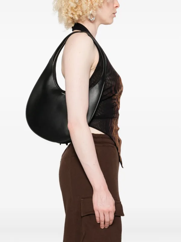Coperni Crescent Zip Tote Bag | Black | FARFETCH