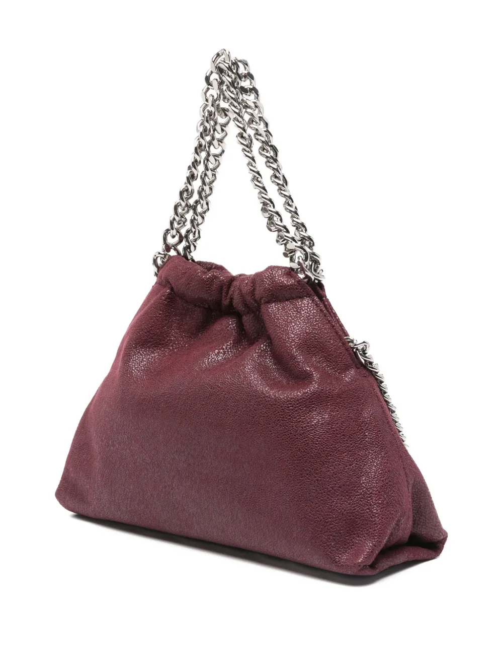 Stella McCartney mini Falabella chain-trimmed drawstring tote bag Rood