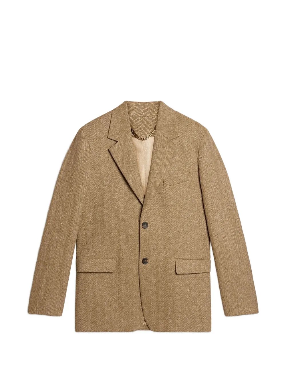 Golden Goose herringbone notched-lapel blazer - Brown