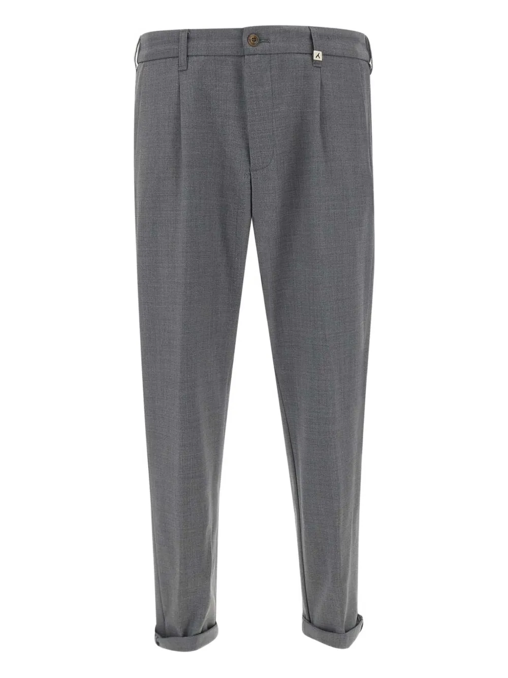 pleated turn-up trousers