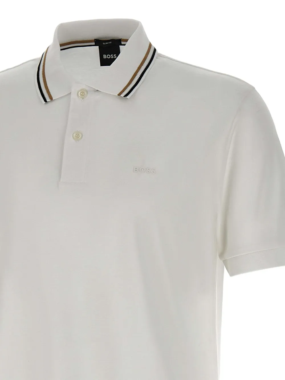BOSS Katoenen poloshirt Wit