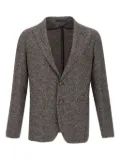 Tagliatore textured single-breasted blazer - Brown