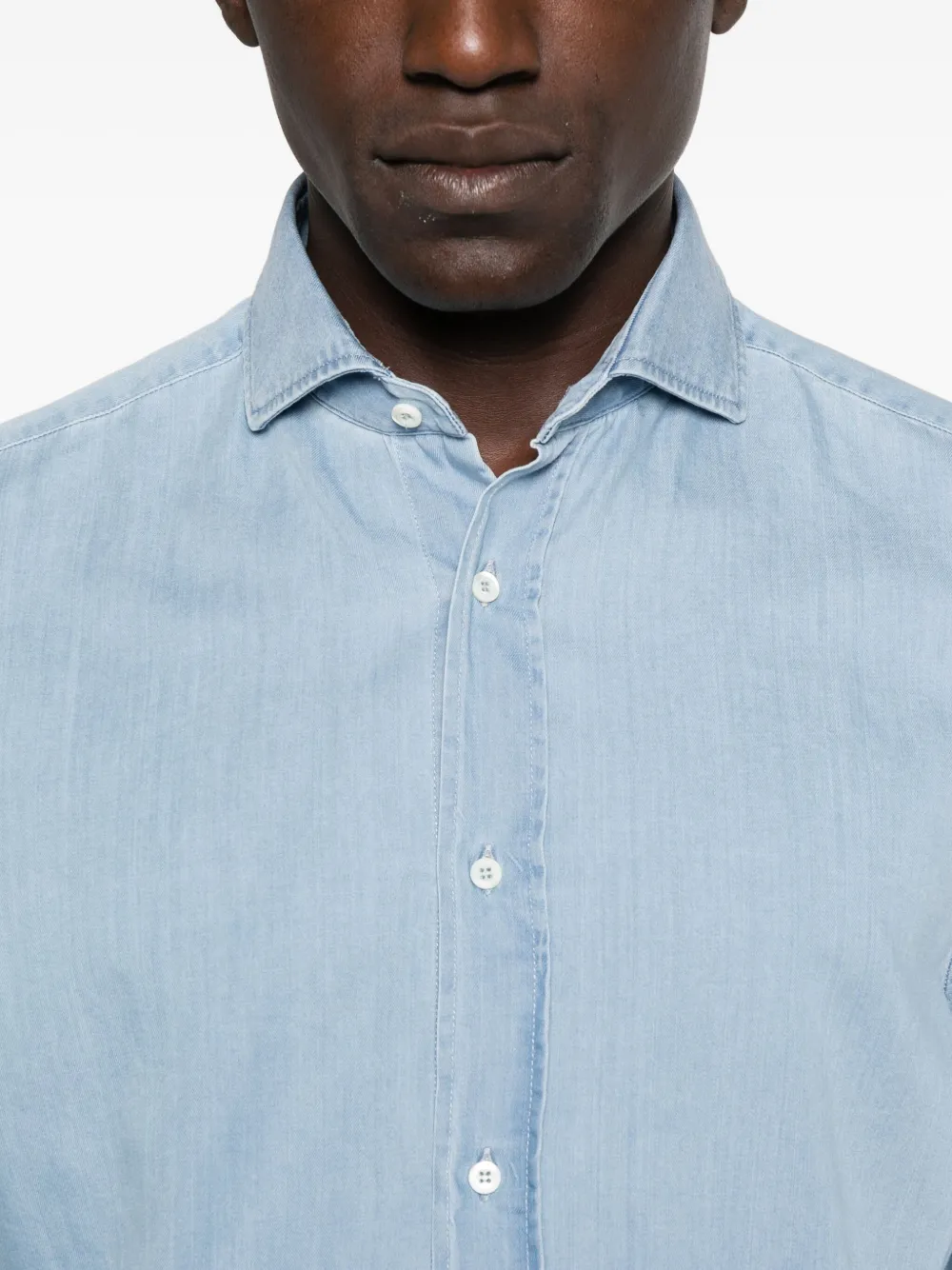Brunello Cucinelli Denim overhemd Blauw