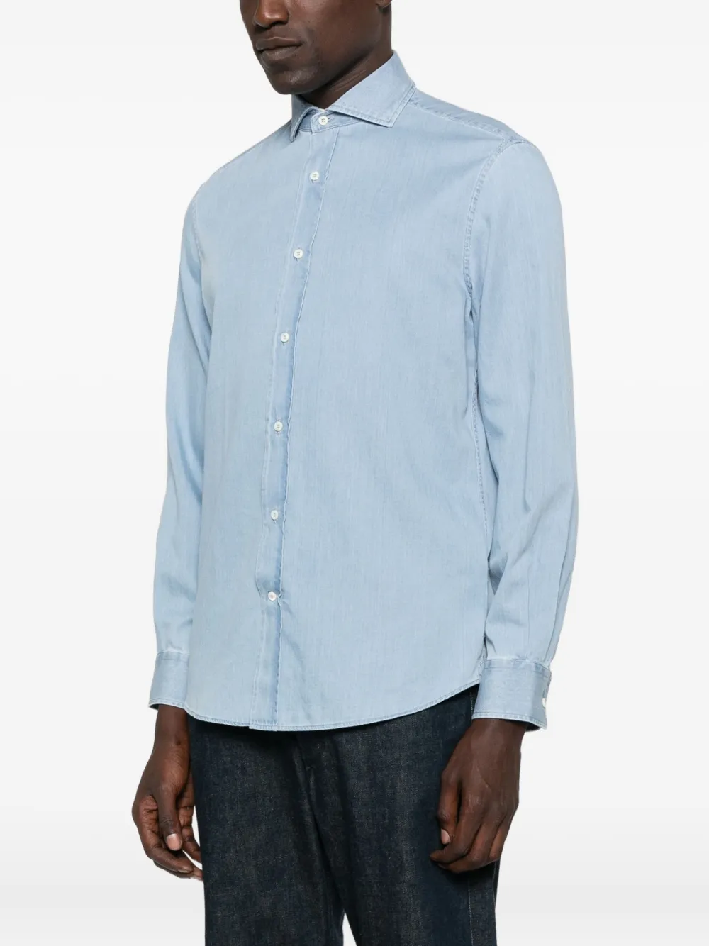 Brunello Cucinelli Denim overhemd Blauw
