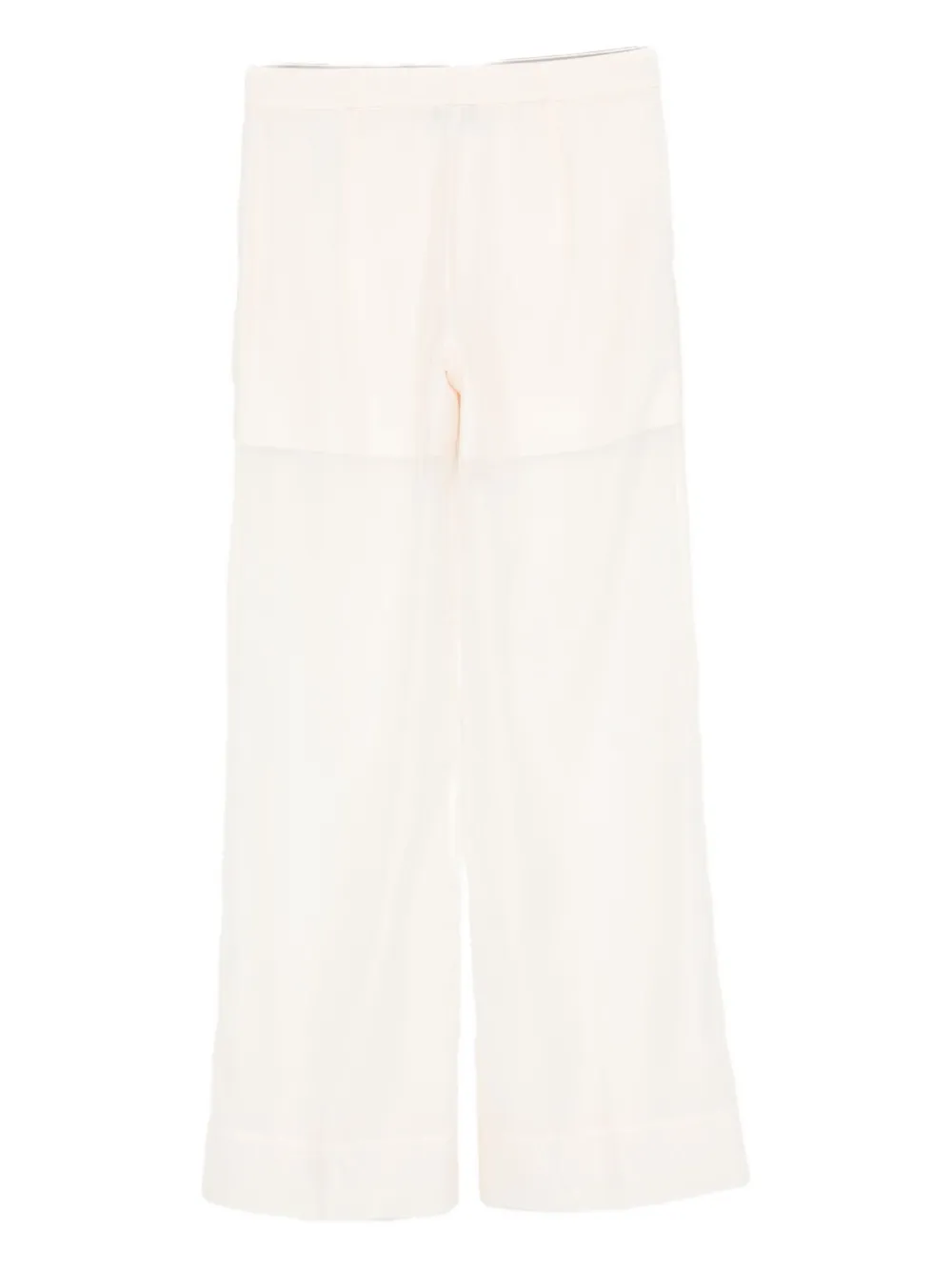 LIU JO sheer-panelled trousers Beige