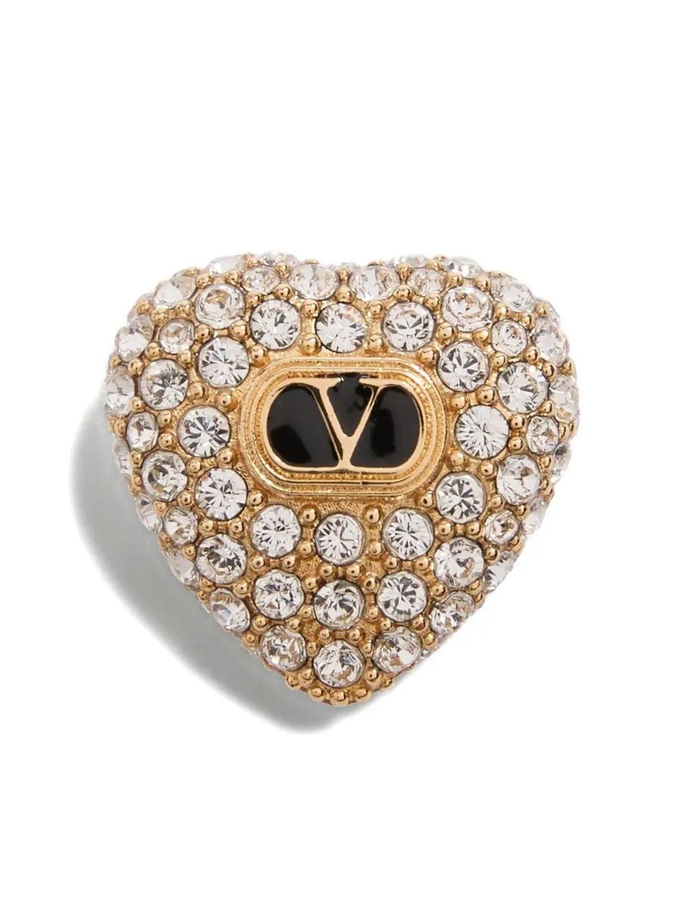 Valentino Garavani Coeur Royal oorbellen verfraaid met kristallen - Goud