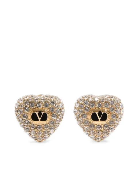 Valentino Garavani boucles d'oreilles Coeur Royal serties de cristaux Swarovski