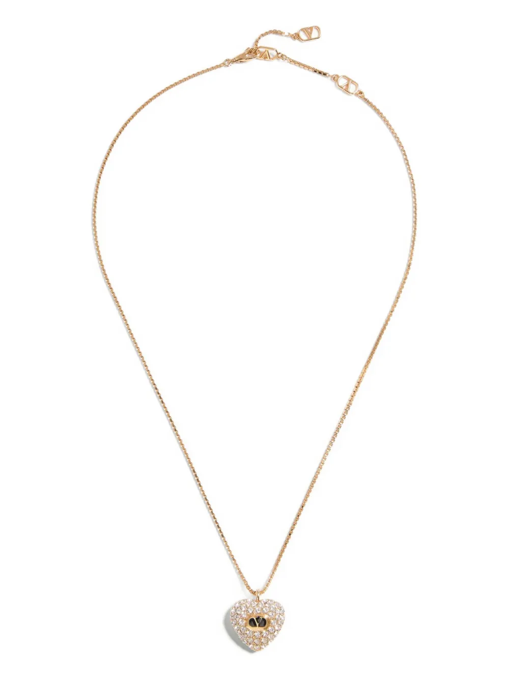 Valentino Garavani Coeur Royal クリスタル ハート ネックレス - ゴールドトーン Valentino Garavani Coeur Royal クリスタル ハート ネックレス - ゴールドトーン