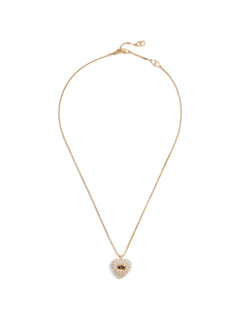Valentino Garavani Coeur Royal crystal-embellished heart necklace - Oro