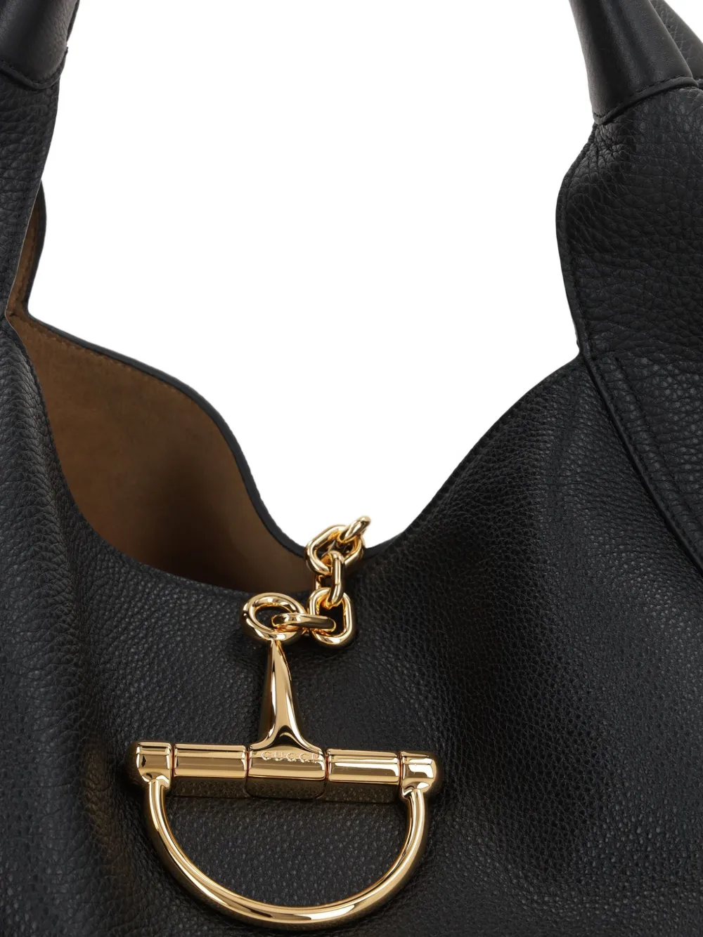 Gucci medium Softbit leather tote bag Zwart