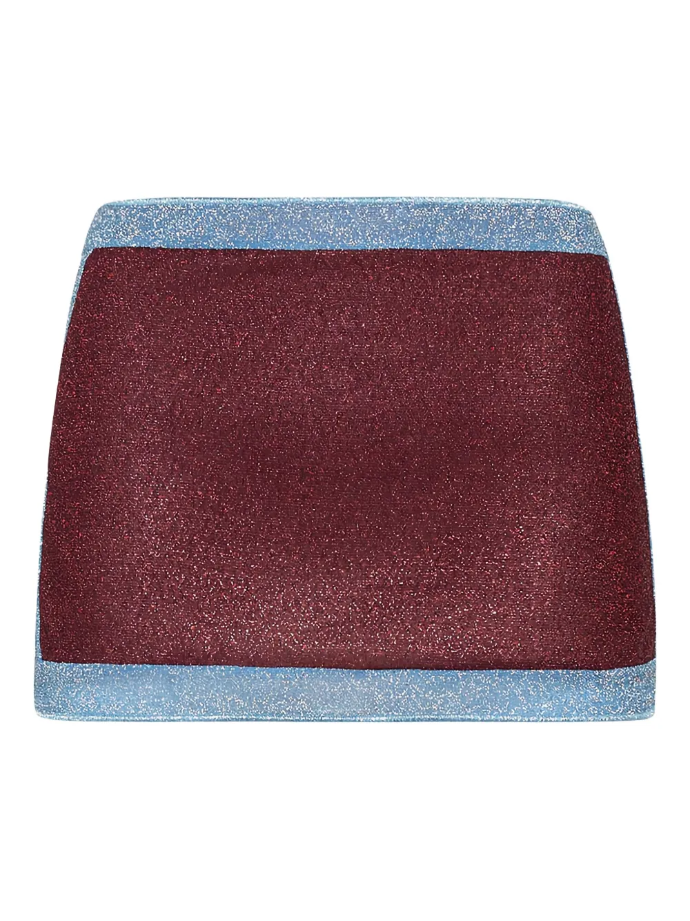 Oséree Mini-rok met glitter en vlakken Blauw