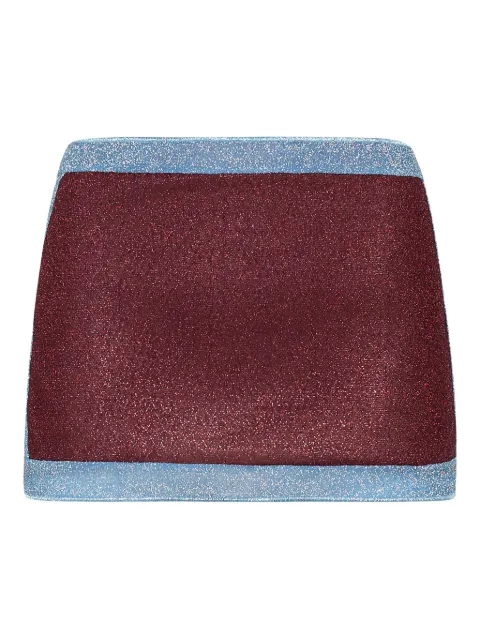 Oséree glitter paneled mini skirt