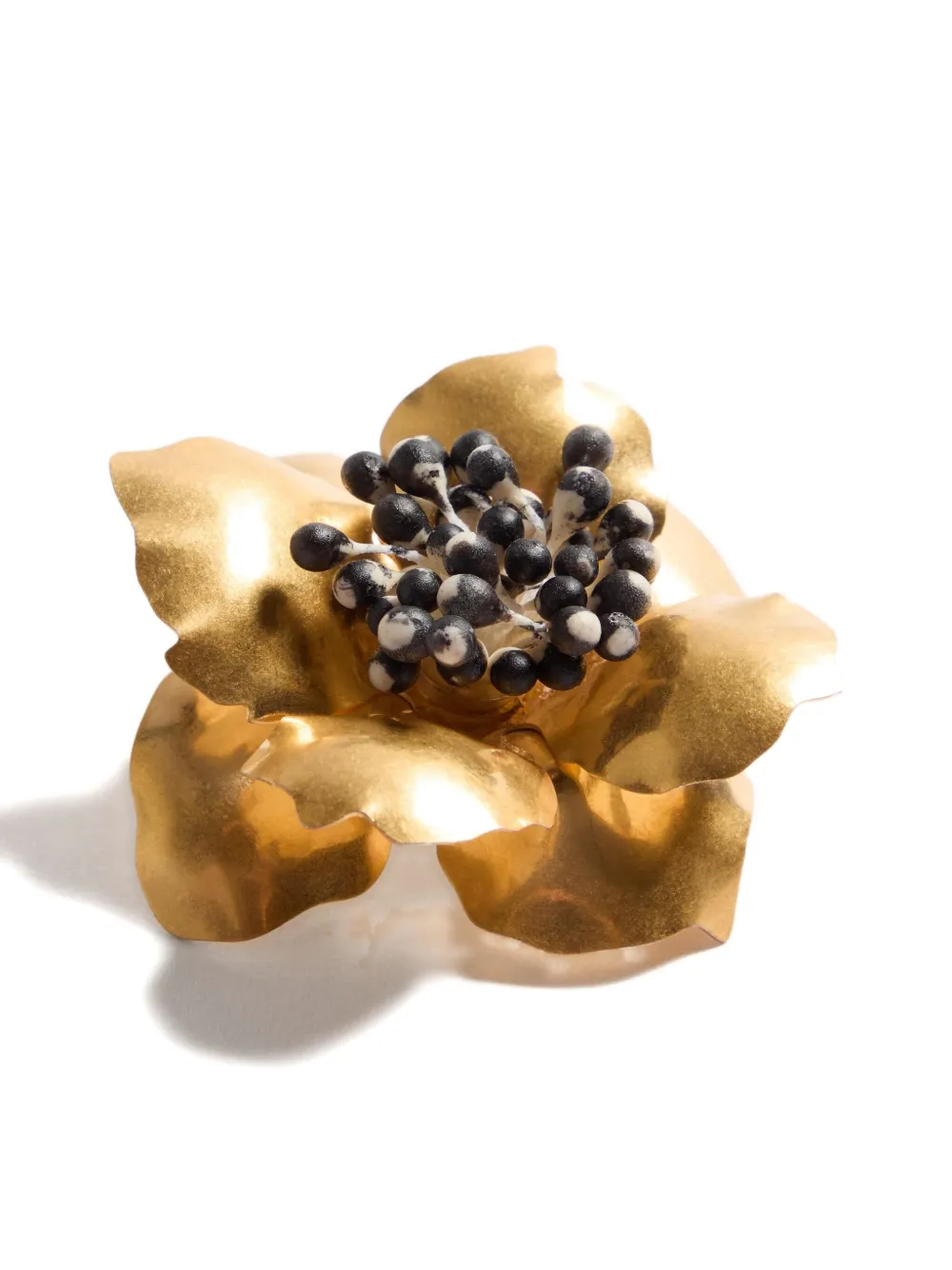 Valentino Fleur Lumineuse Brooch In Gold