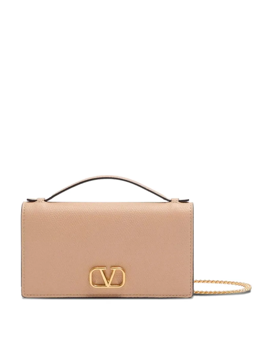 Valentino Garavani V-logo chain wallet - Toni neutri