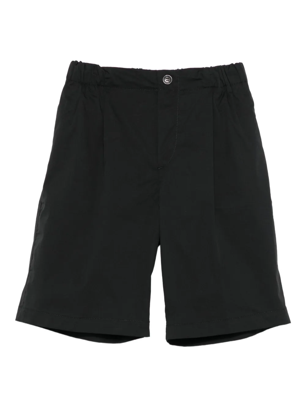 michael coal pleated elastic-waist shorts - ブラック michael coal pleated elastic-waist shorts - ブラック
