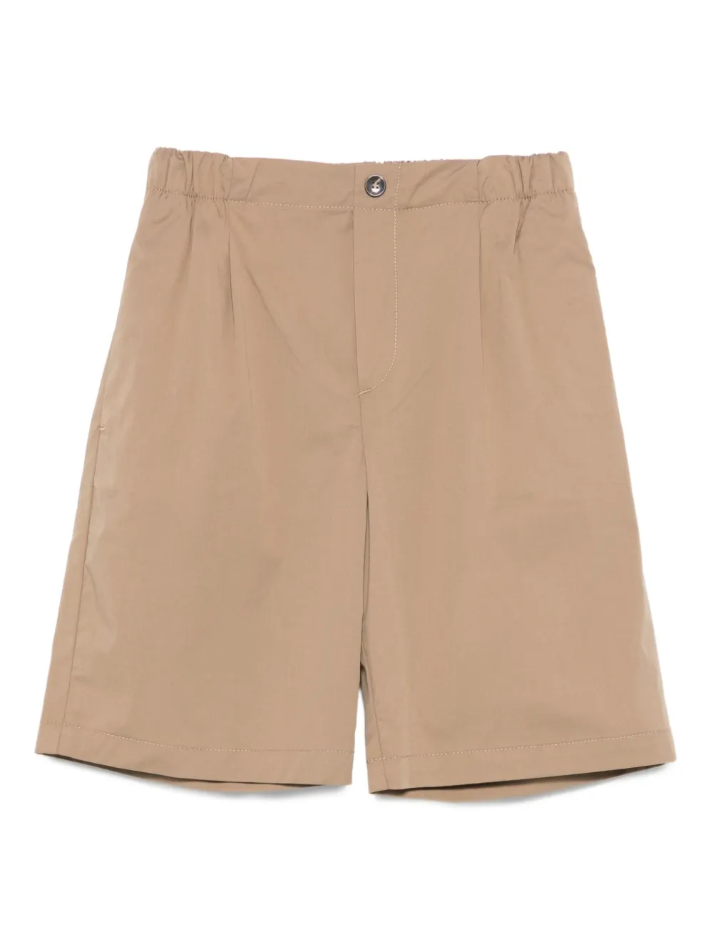 michael coal elastic-waist pleated shorts - ブラウン michael coal elastic-waist pleated shorts - ブラウン