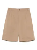 michael coal elastic-waist pleated shorts - Brown
