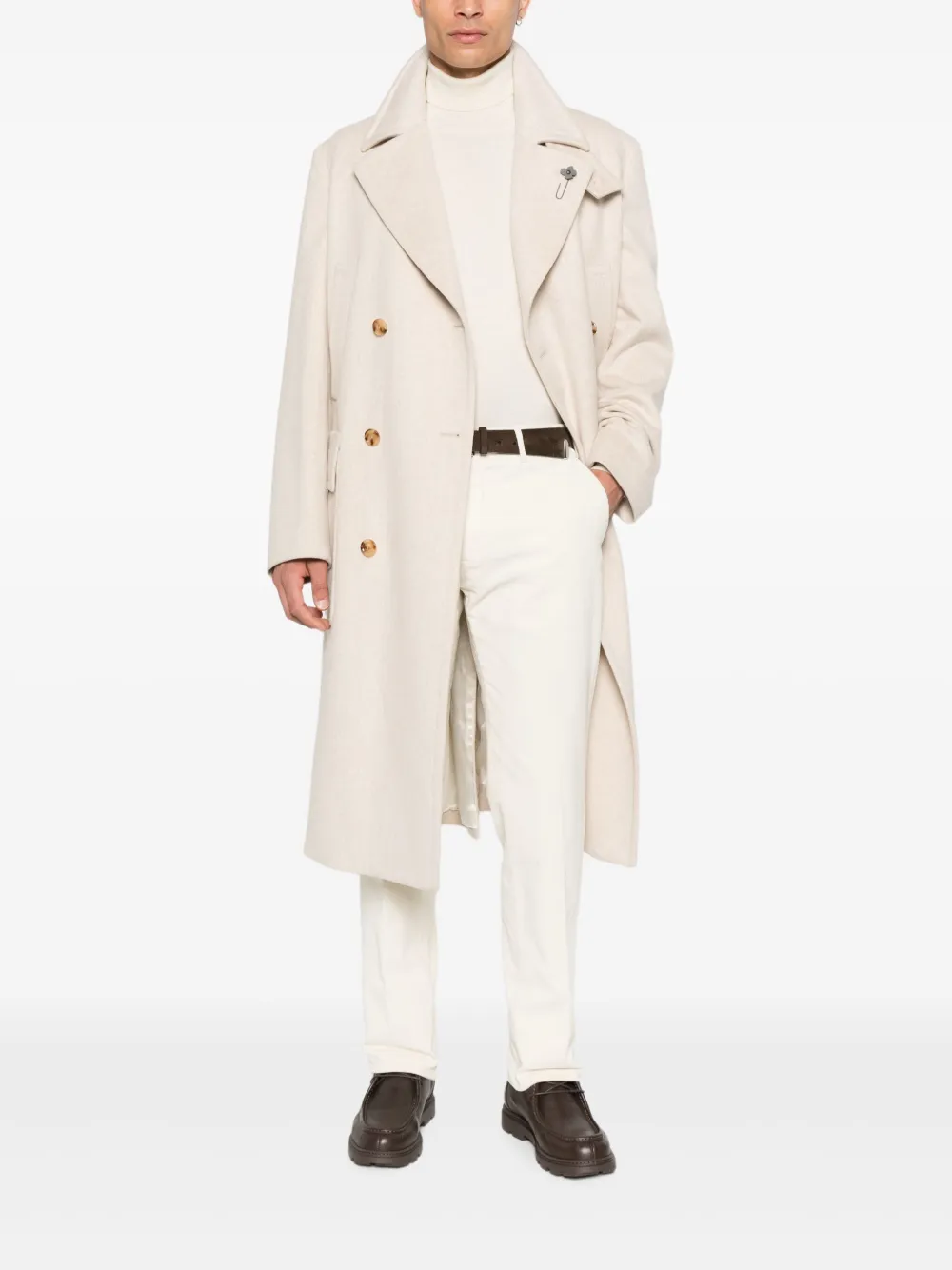 Incotex Broek van stretch-katoen Beige