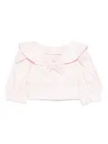 Miss Blumarine bow-detailed Peter Pan-collar blouse - Pink