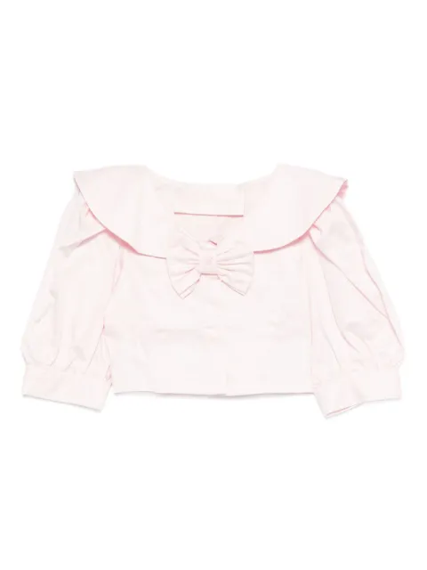 Miss Blumarine bow-detailed Peter Pan-collar blouse