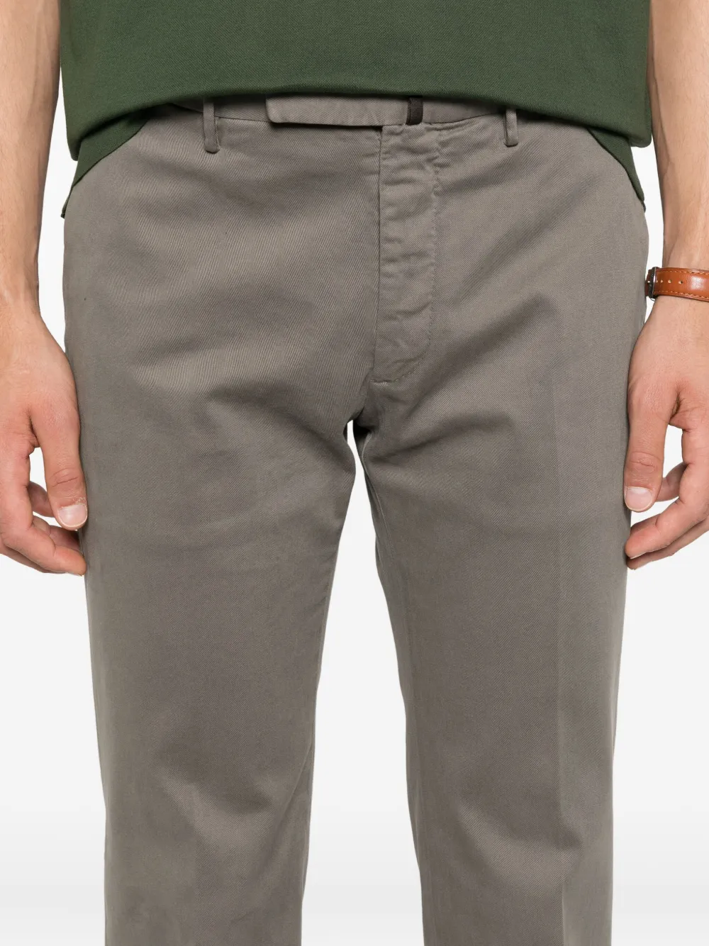 Incotex Broek van stretch-katoen Grijs
