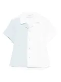PAADE MODE Mari waffle-weave two-tone shirt - Blue