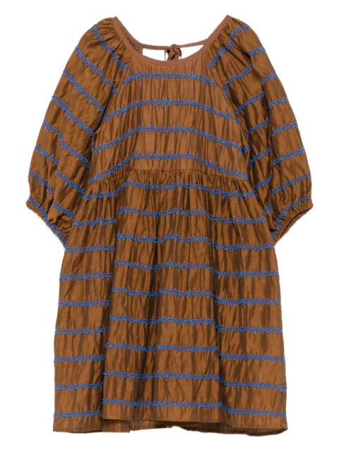 PAADE MODE Skyline striped frill mini dress