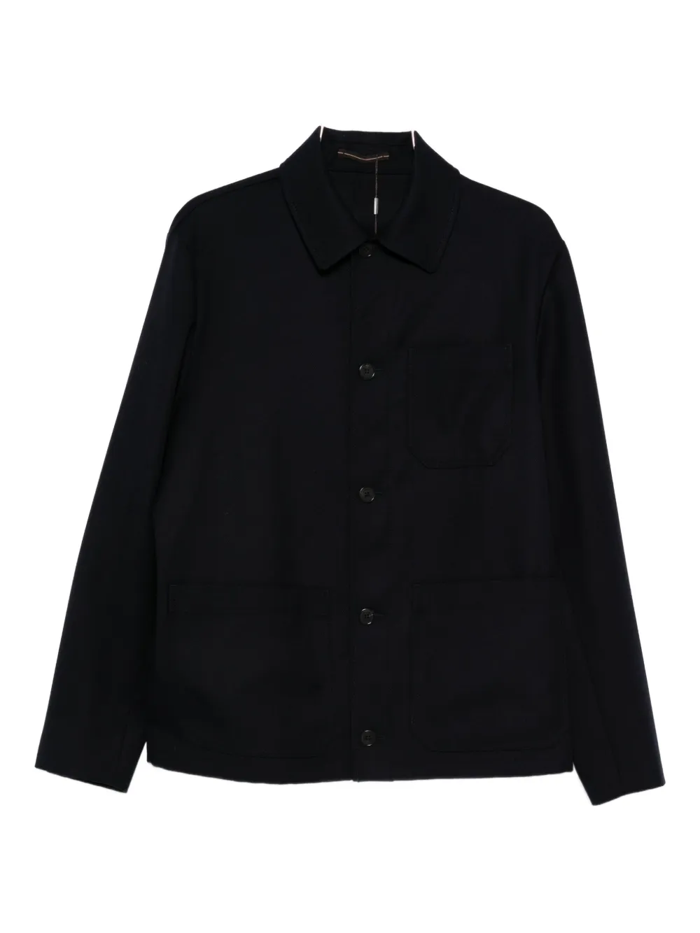 Incotex Virgin Wool Jacket In Blue