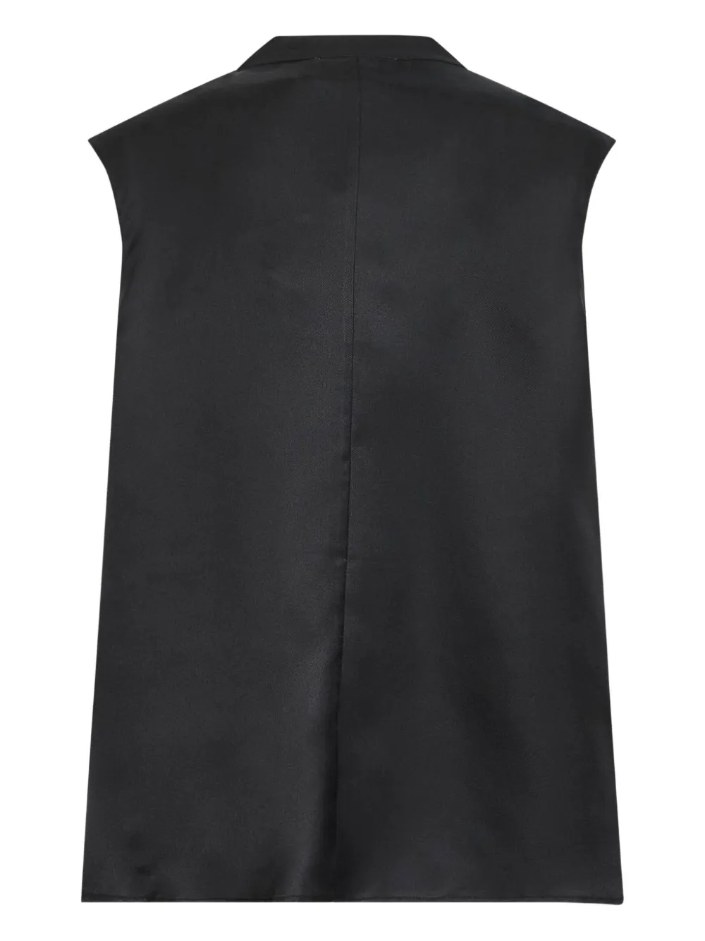 LouLou de Saison Sade V-neck sleeveless top Zwart