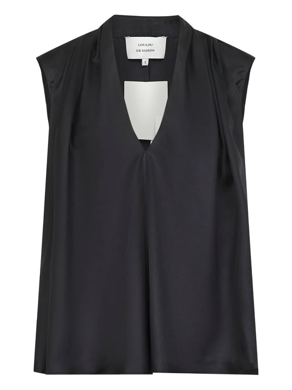 LouLou de Saison Sade V-neck sleeveless top - ブラック LouLou de Saison Sade V-neck sleeveless top - ブラック