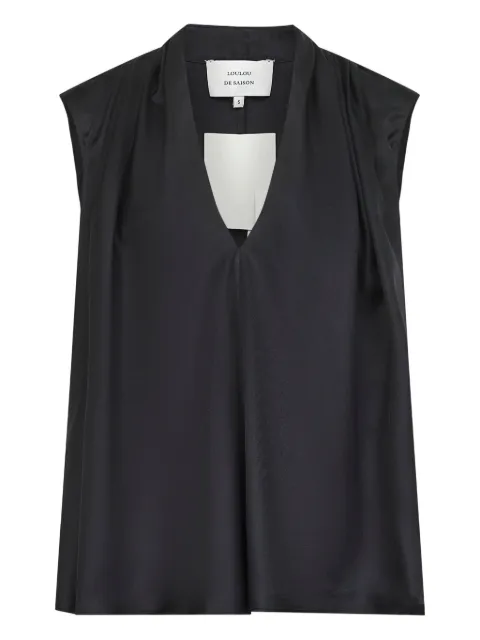 LouLou de Saison Sade V-neck sleeveless top