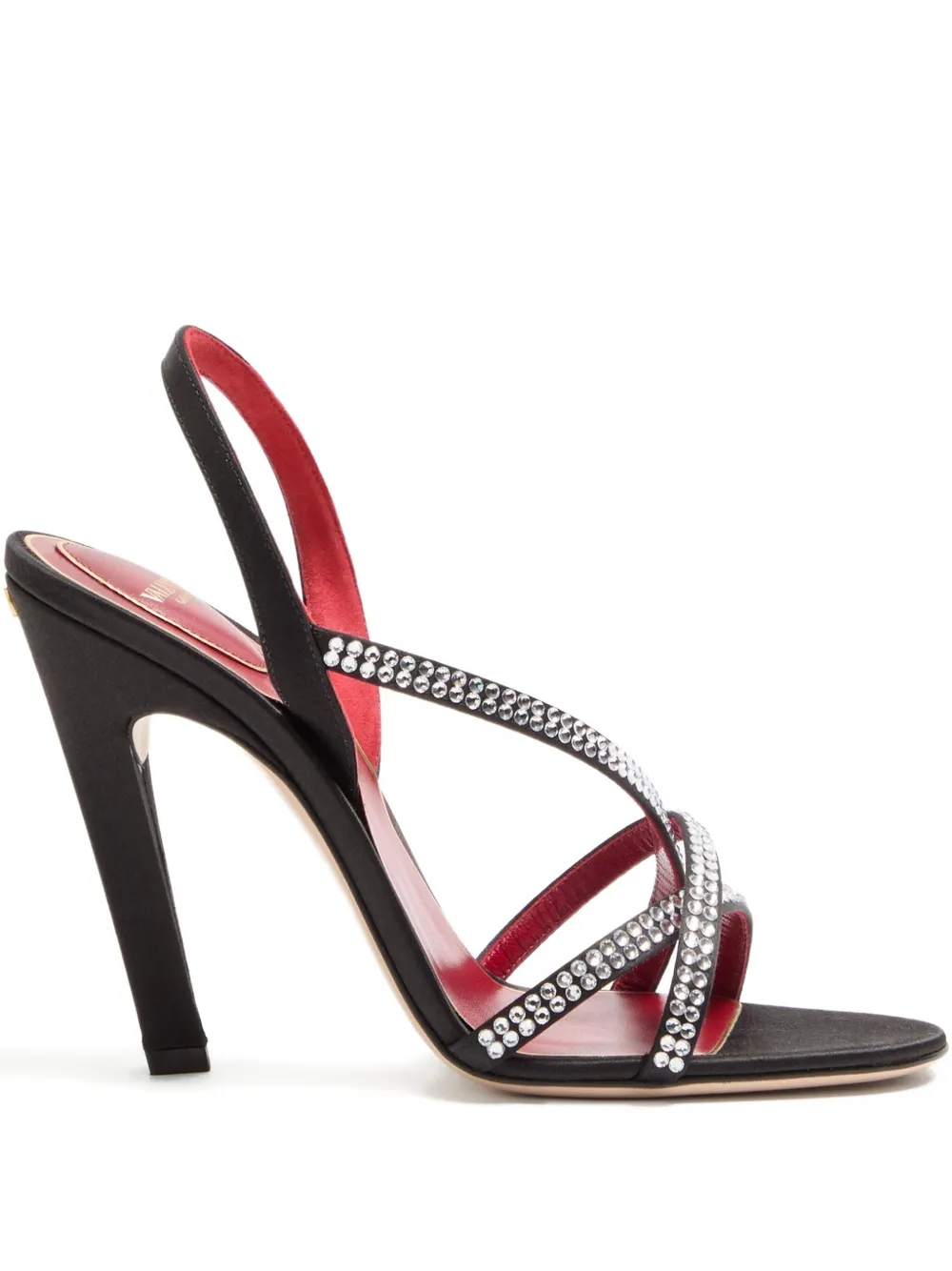Valentino Garavani 105mm Dans Le Foyer crystal-embellished slingback sandals Black