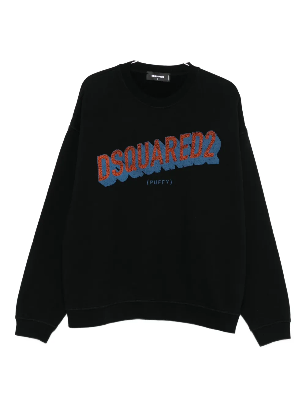 Dsquared2 Logo-print Cotton Sweatshirt In Black