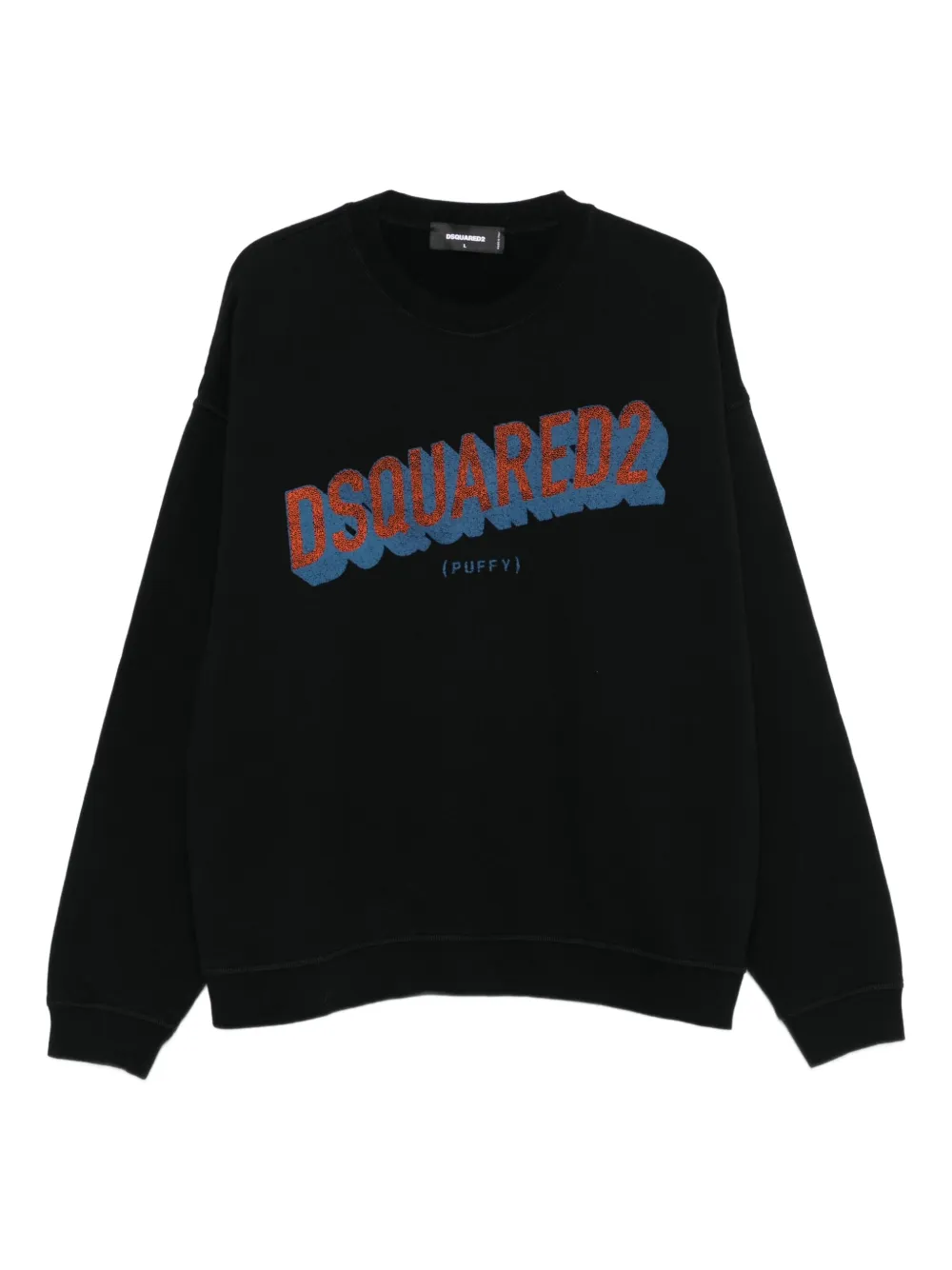 DSQUARED2 logo-print cotton sweatshirt | Black | Image 1