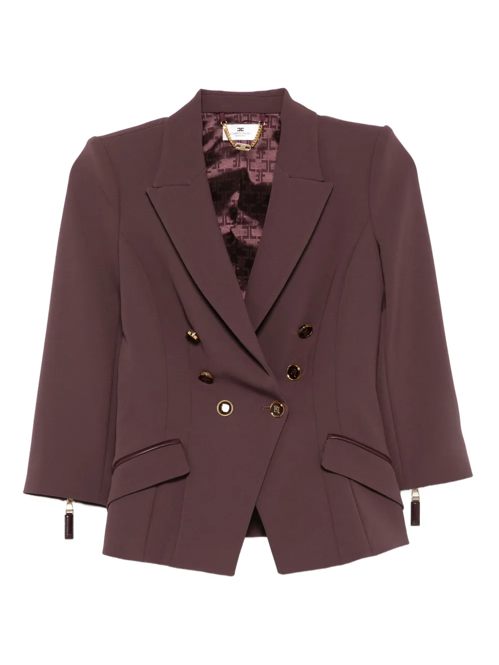 Elisabetta Franchi double-breasted jacket | Brown | Image 1