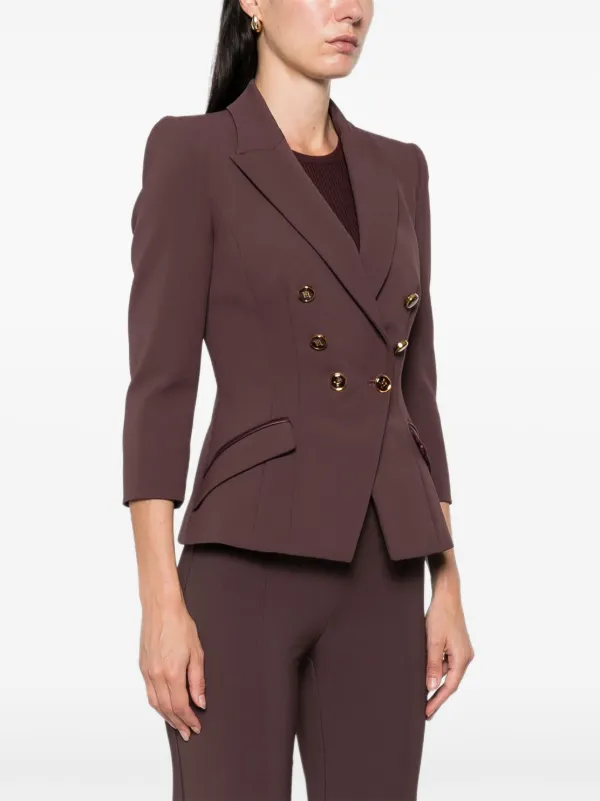 【希少】ELISABETTA FRANCHI ダブルブレスト ジャケット Elisabetta Franchi ダブルジャケット | ブラウン | FARFETCH JP