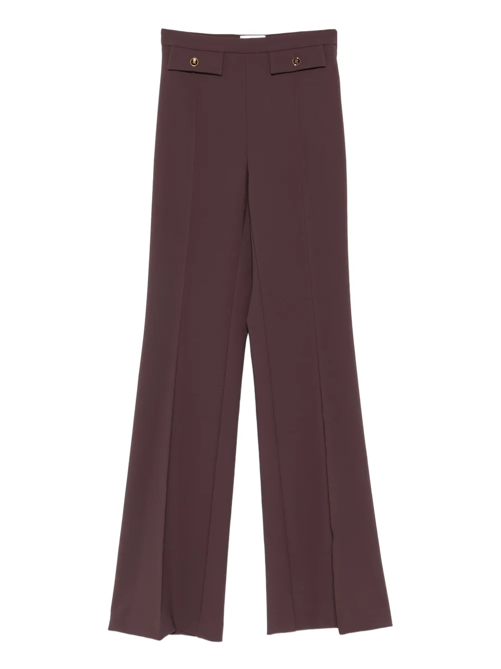 Elisabetta Franchi button-detail trousers Bruin